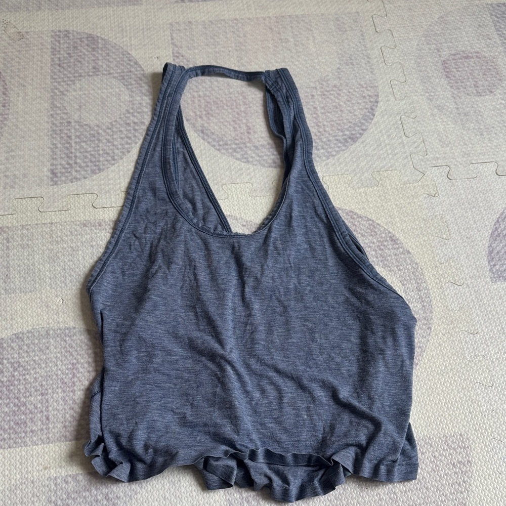 lululemon athletica Heathered Slate Gray Racerback Tank Top
